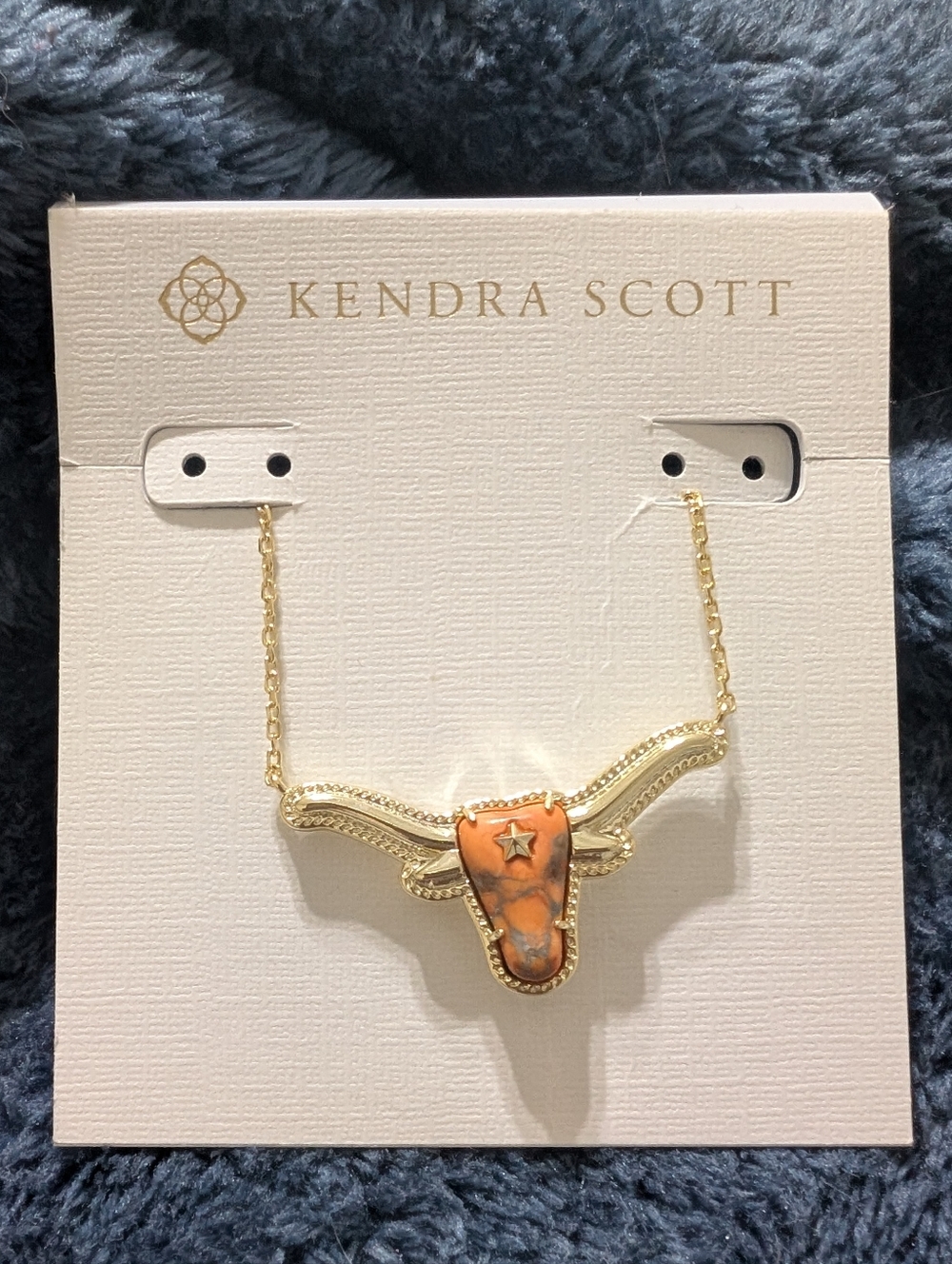 NWT Kendra Scott Gold Longhorn Necklace